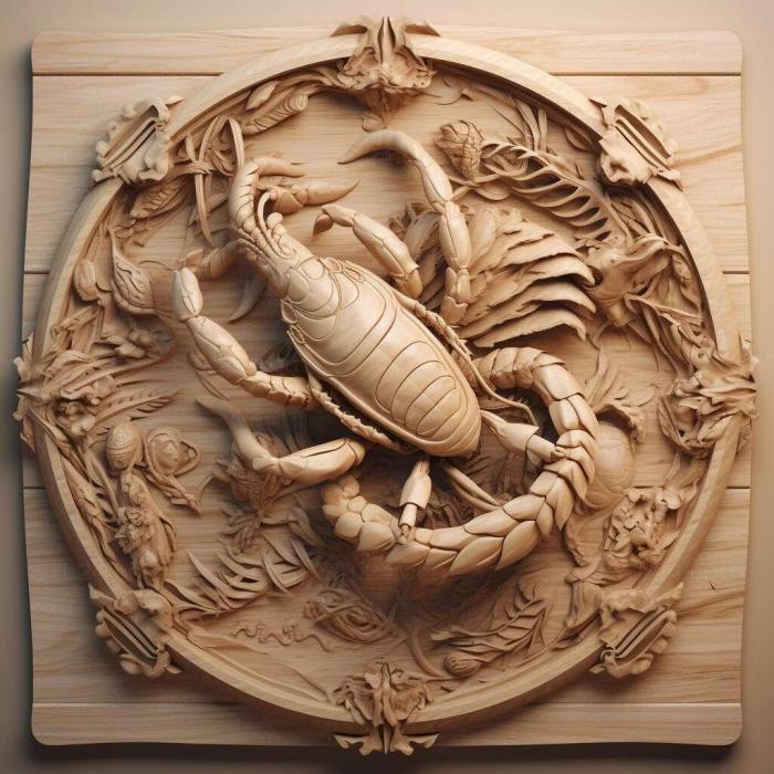 Nature and animals (st scorpion 4, NATURE_5080) 3D models for cnc